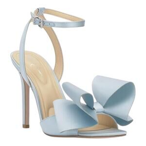 Jessica Simpson Women's Olivine Satin Bow High Heel Sandals Light Blue Size 5